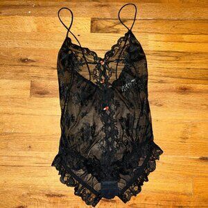 Rare Vintage Olga Lace Bodysuit